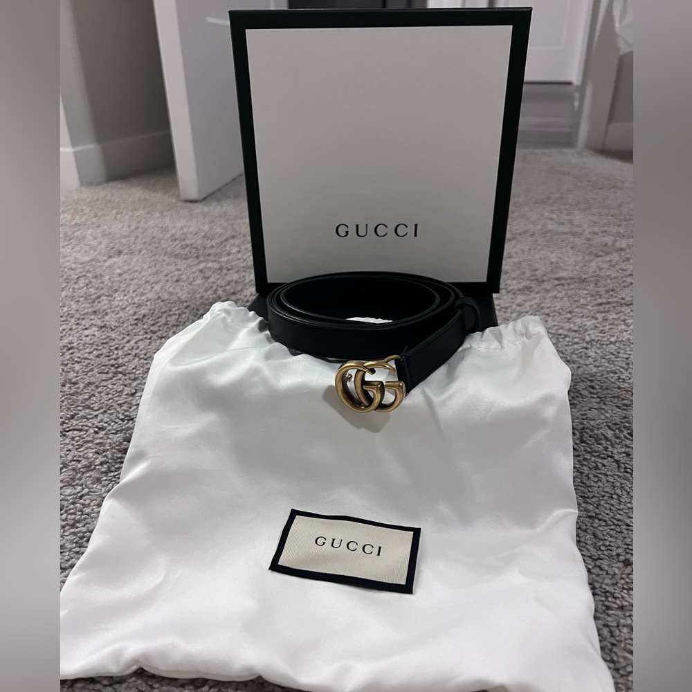 Women’s Gucci GG Marmont thin belt size 95
